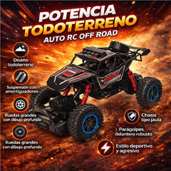Auto Todoterreno 4x4 Control Remoto Recargable Juguete Niños - Lhua Store
