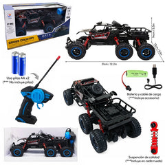 Auto Todoterreno 6 Ruedas Control Remoto Recargable Juguete Niños - Lhua Store