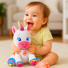 Baby Unicornio Clementoni Peluche Interactivo Luces Sonidos - Lhua Store