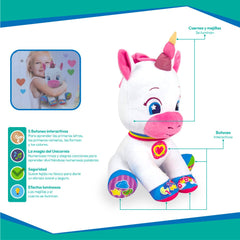 Baby Unicornio Clementoni Peluche Interactivo Luces Sonidos - Lhua Store