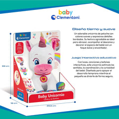 Baby Unicornio Clementoni Peluche Interactivo Luces Sonidos - Lhua Store