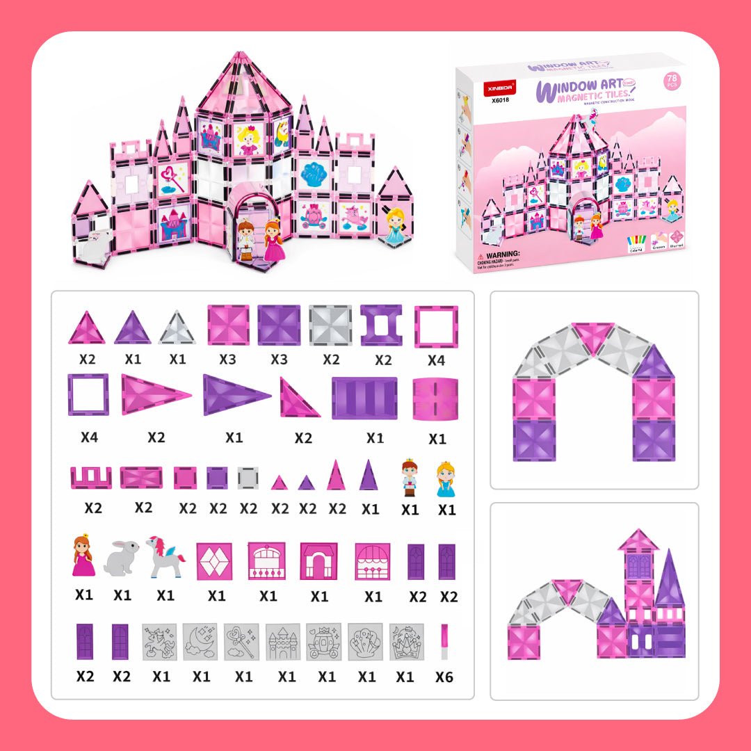 Bloques Magneticos Construccion 78pcs Juguete Armable Niñas - Lhua Store