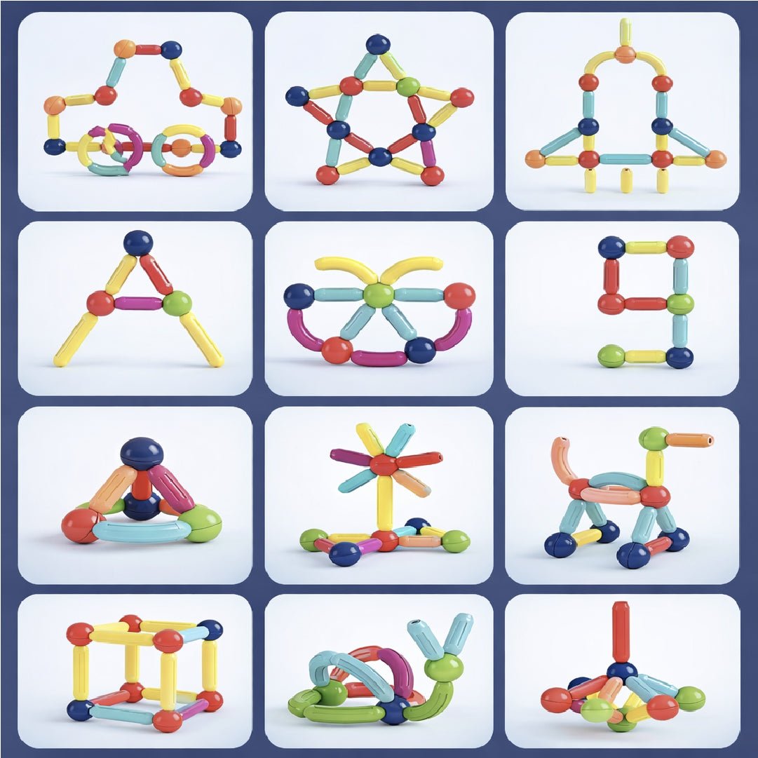 Bloques Magnéticos De Construcción 136pcs Juego Niños - Lhua Store