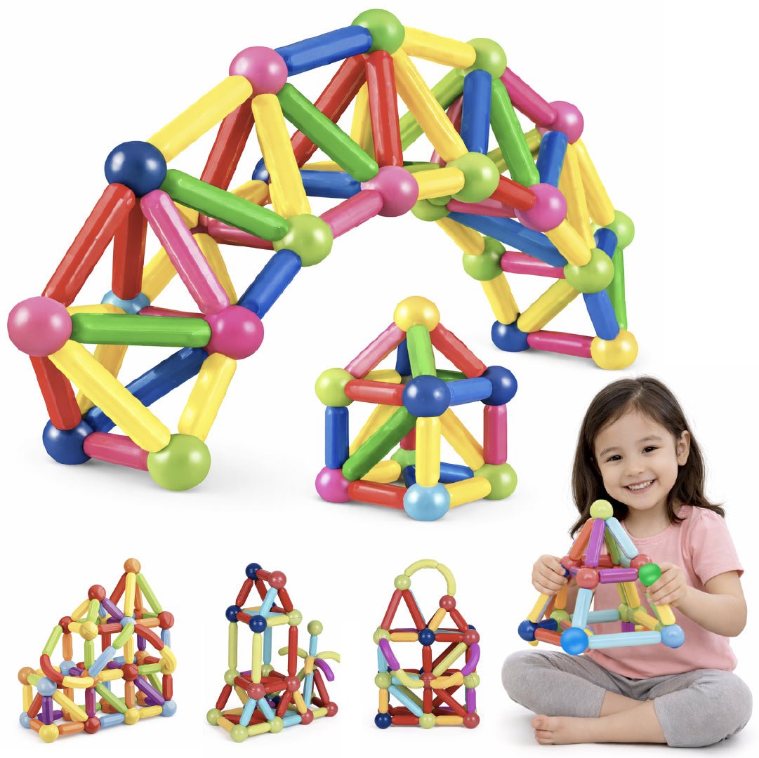 Bloques Magnéticos De Construcción 136pcs Juego Niños - Lhua Store