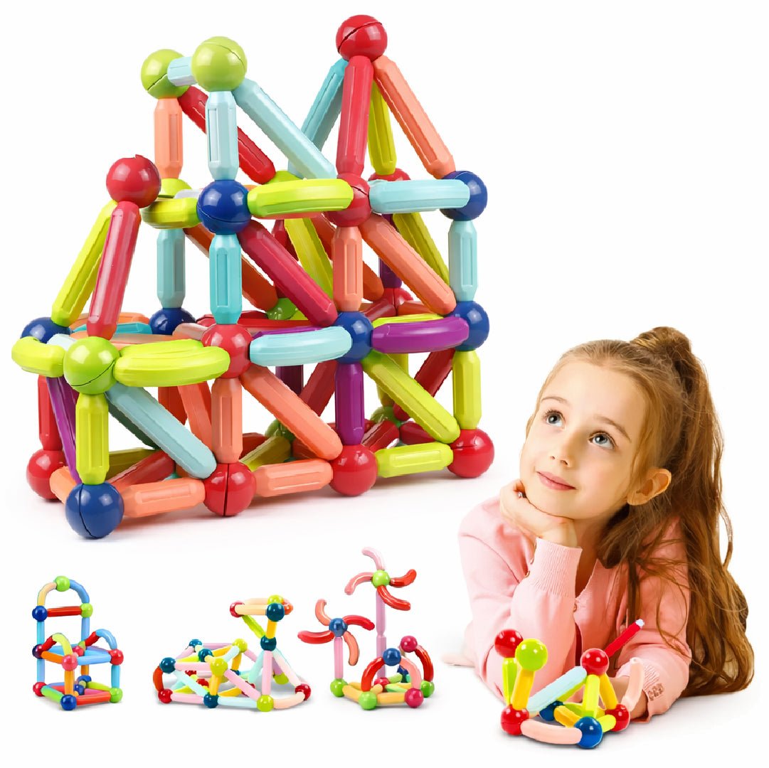 Bloques Magnéticos Sticks de Construcción 42 Pcs Juguete Niños - Lhua Store