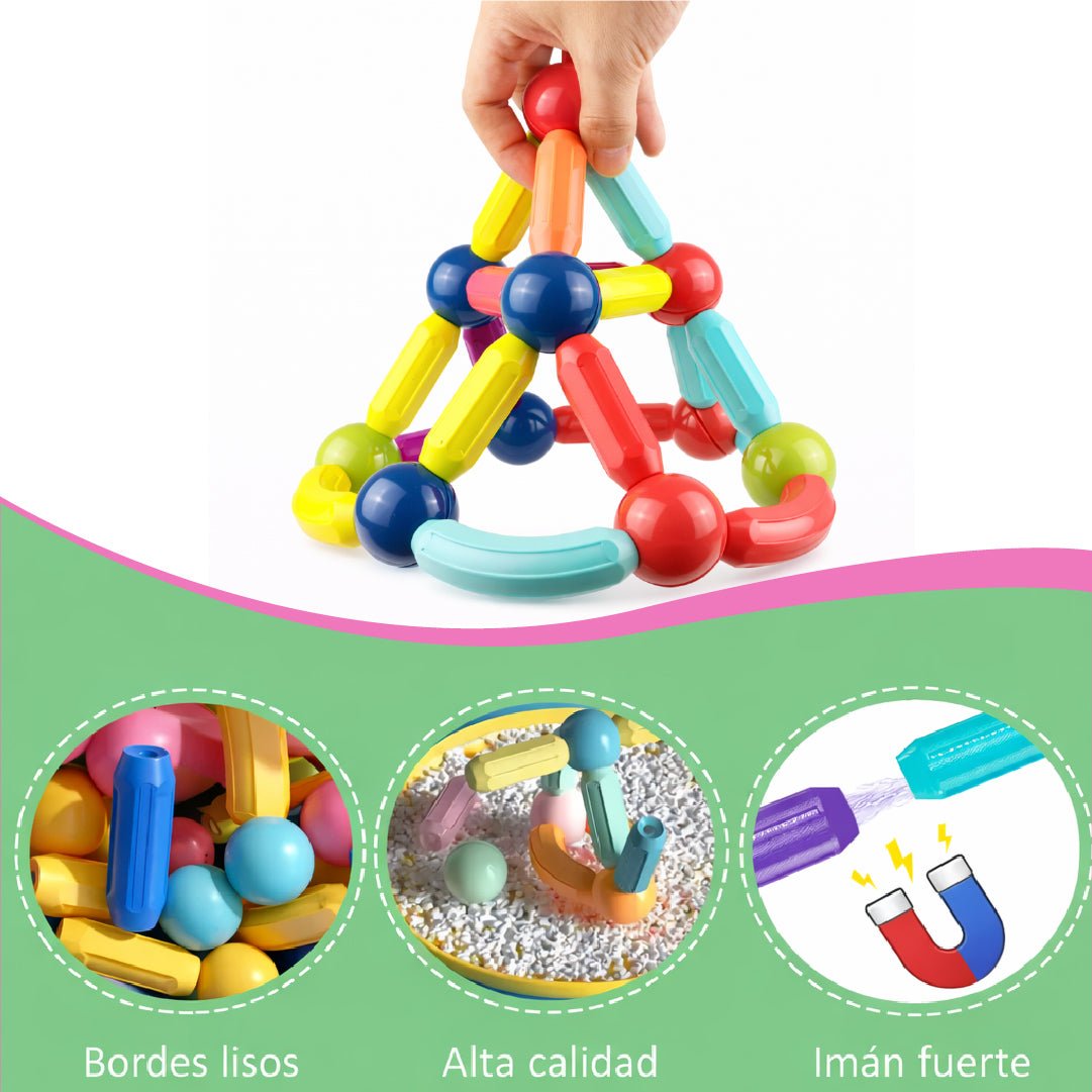 Bloques Magnéticos Sticks de Construcción 42 Pcs Juguete Niños - Lhua Store