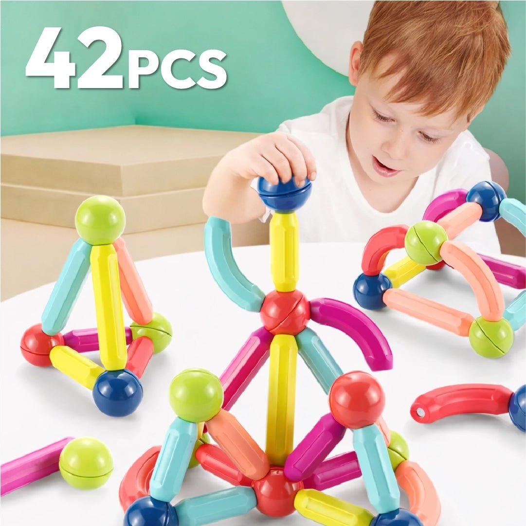 Bloques Magnéticos Sticks de Construcción 42 Pcs Juguete Niños - Lhua Store