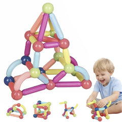 Bloques Magnéticos Sticks de Construcción 66 Pcs Juguete Niños - Lhua Store