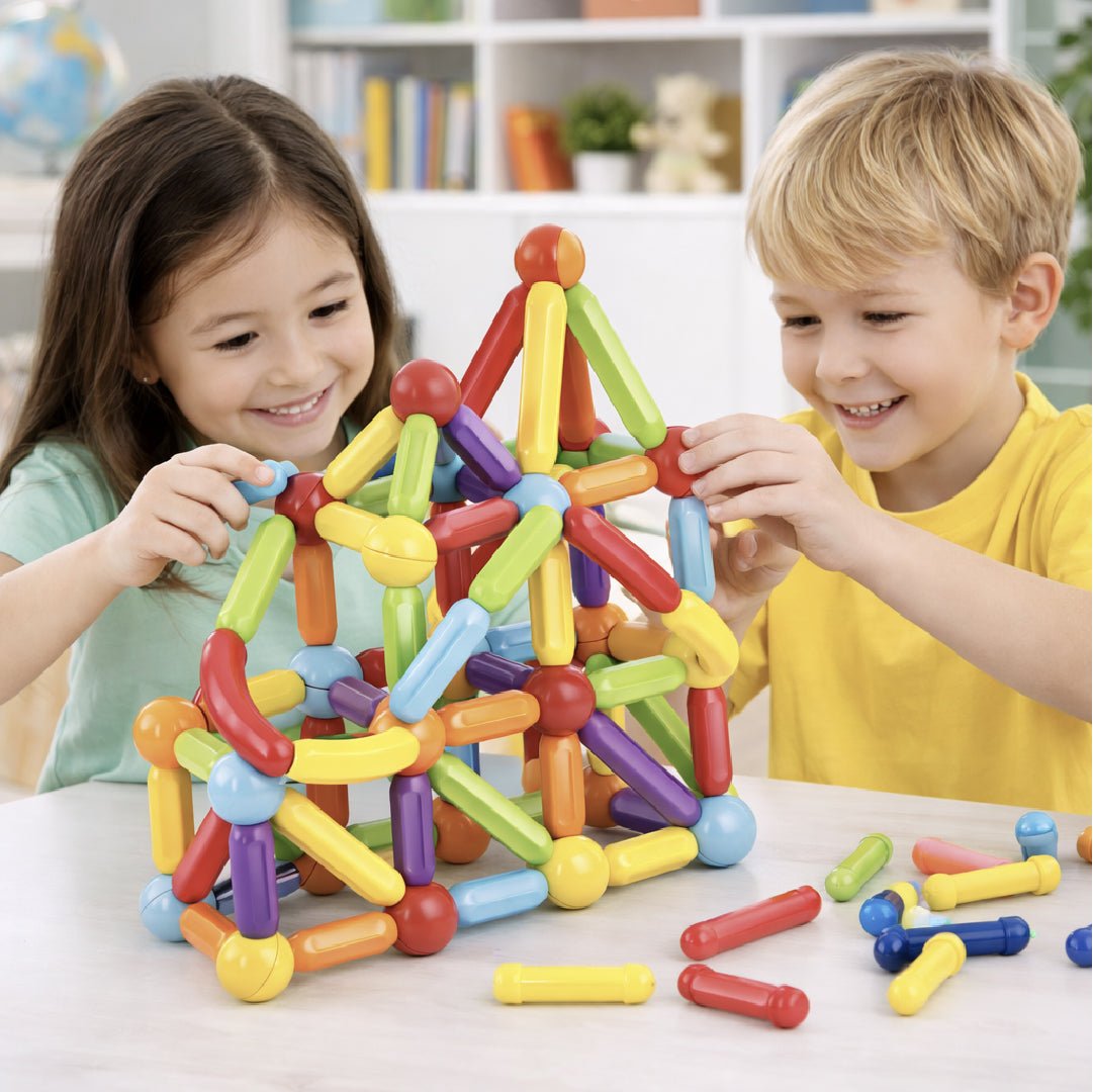 Bloques Magnéticos Sticks de Construcción 86 Pcs Juguete Niños - Lhua Store