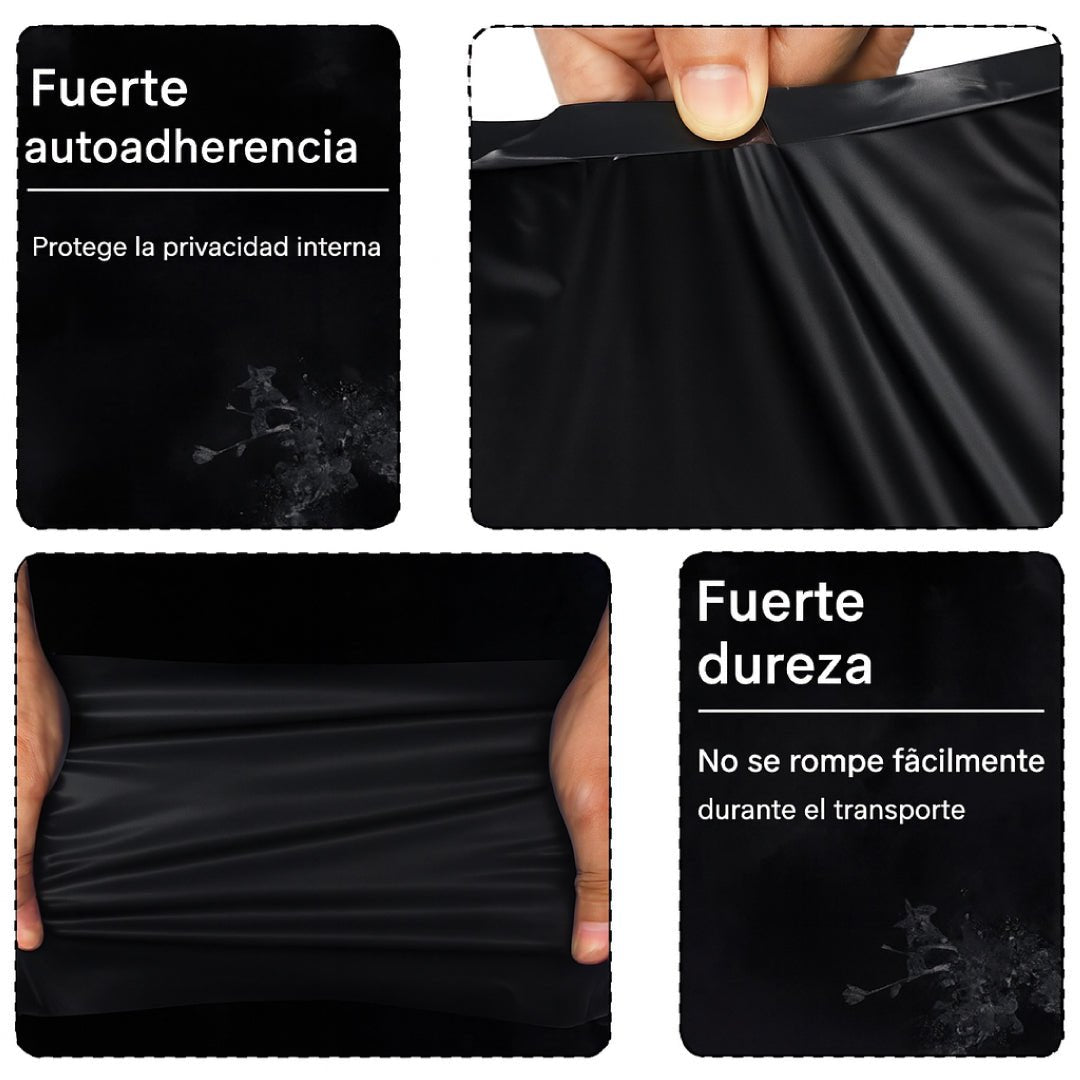 Bolsas Courier Autoadhesivo 20x35cm Pack 100 Negro Plásticas - Lhua Store