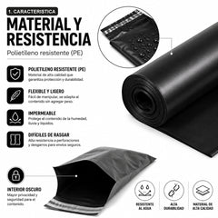 Bolsas Courier Autoadhesivo 40x55cm Pack 100 Negro Plásticas - Lhua Store
