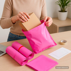 Bolsas Courier Autoadhesivo 40x55cm Pack 100 Rosa Plásticas - Lhua Store