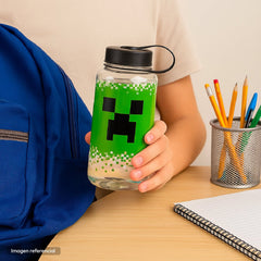 Botella Minecraft 1100ml Creeper BPA Free Plástico Niños - Lhua Store