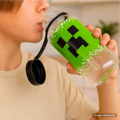 Botella Minecraft 1100ml Creeper BPA Free Plástico Niños - Lhua Store