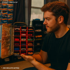 Caja Hot Wheels 18 Autos Estuche Metálico Guarda Juguete - Lhua Store