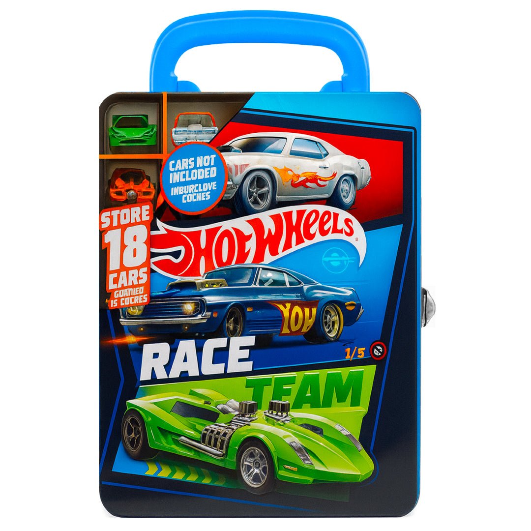 Caja Hot Wheels Guarda 18 Autos Estuche Metálico Juguete - Lhua Store