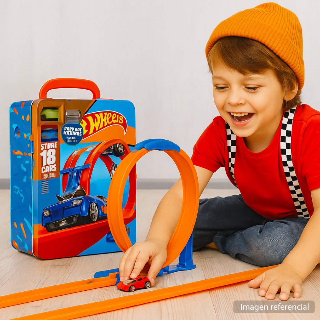 Caja Hot Wheels Guarda 18 Autos Juguete Estuche Metálico - Lhua Store