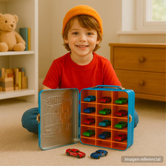 Caja Hot Wheels Guarda 18 Autos Juguete Estuche Metálico - Lhua Store
