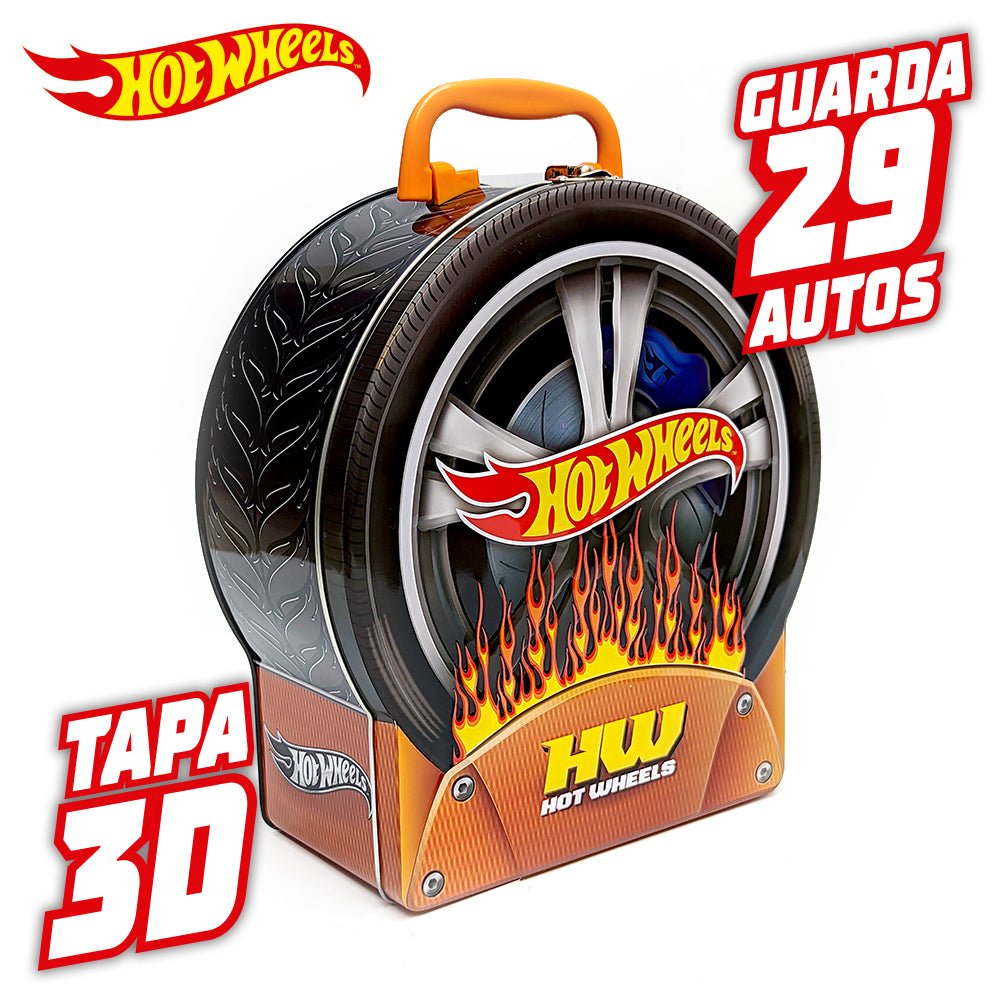Caja Metálica 29 Autos Hot Wheels Colección Organizador - Lhua Store