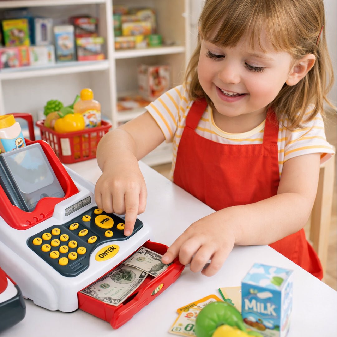 Caja Registradora Juguete Infantil Supermercado 33 Pcs Niños - Lhua Store
