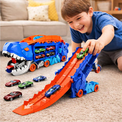 Camión Dinosaurio Juguete Transportador Pista Autos Niños - Lhua Store