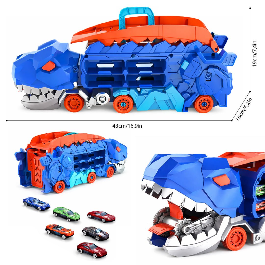 Camión Dinosaurio Juguete Transportador Pista Autos Niños - Lhua Store
