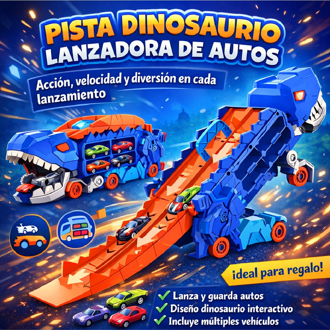 Camión Dinosaurio Juguete Transportador Pista Autos Niños - Lhua Store