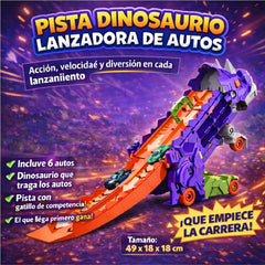 Camión Dinosaurio Transportador Lanzador Autos Juguete Niños Azul - Lhua Store
