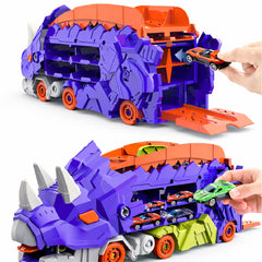 Camión Dinosaurio Transportador Lanzador Autos Juguete Niños Azul - Lhua Store