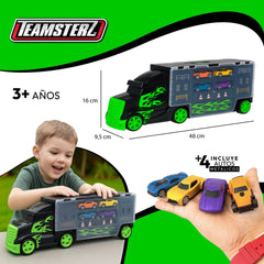 Camión Transportador Juguete 4 Autitos Metálicos Teamsterz - Lhua Store