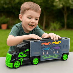 Camión Transportador Juguete 4 Autitos Metálicos Teamsterz - Lhua Store