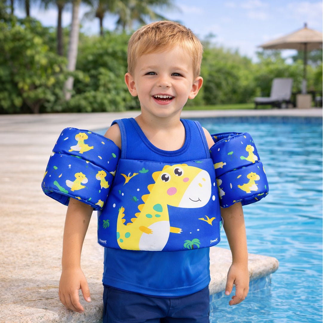 Chaleco Flotador Alitas Dinosaurio 2 A 6 Años Niños Piscina - Lhua Store