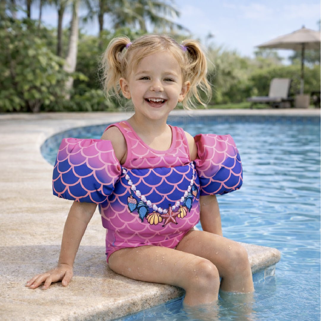 Chaleco Flotador Alitas Siren Pearls 2 A 6 Años Niñas - Lhua Store