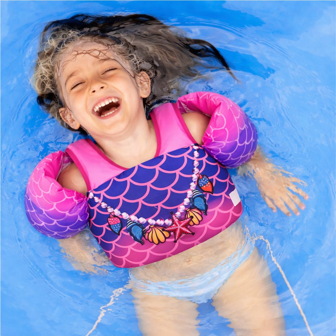 Chaleco Flotador Alitas Siren Pearls 2 A 6 Años Niñas - Lhua Store