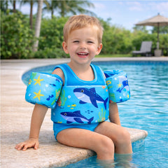 Chaleco Flotador Alitas Tiburon 2 A 6 Años Niños Piscina - Lhua Store
