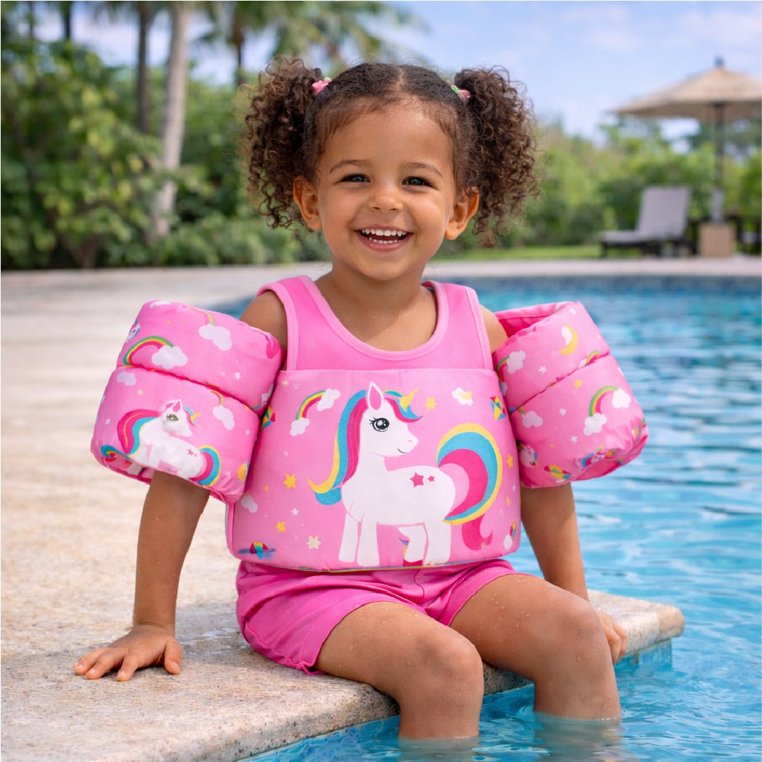 Chaleco Flotador Alitas Unicornio 2 A 6 Años Niñas Piscina - Lhua Store