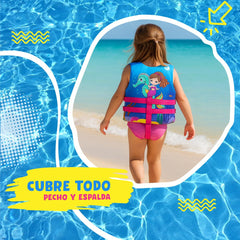Chaleco Flotador Salvavidas Niñas Con Silbato Caballito De Mar Natación - Lhua Store