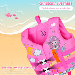 Chaleco Flotador Sirena Niñas Con Silbato De 6 A 10 Años - Lhua Store