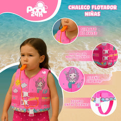 Chaleco Flotador Sirena Niñas Con Silbato De 6 A 10 Años - Lhua Store