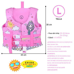 Chaleco Flotador Sirena Niñas De 6 A 10 Años - Lhua Store