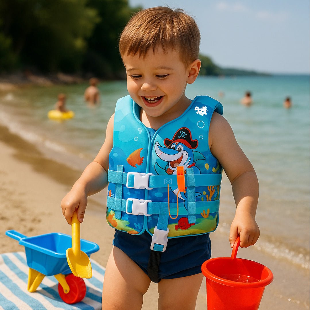 Chaleco Flotador Tiburon Pirata Niños De 6 A 10 Años - Lhua Store