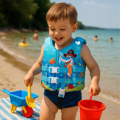 Chaleco Flotador Tiburon Pirata Niños De 6 A 10 Años - Lhua Store