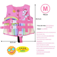 Chaleco Flotador Unicornio Niñas De 6 A 10 Años - Lhua Store