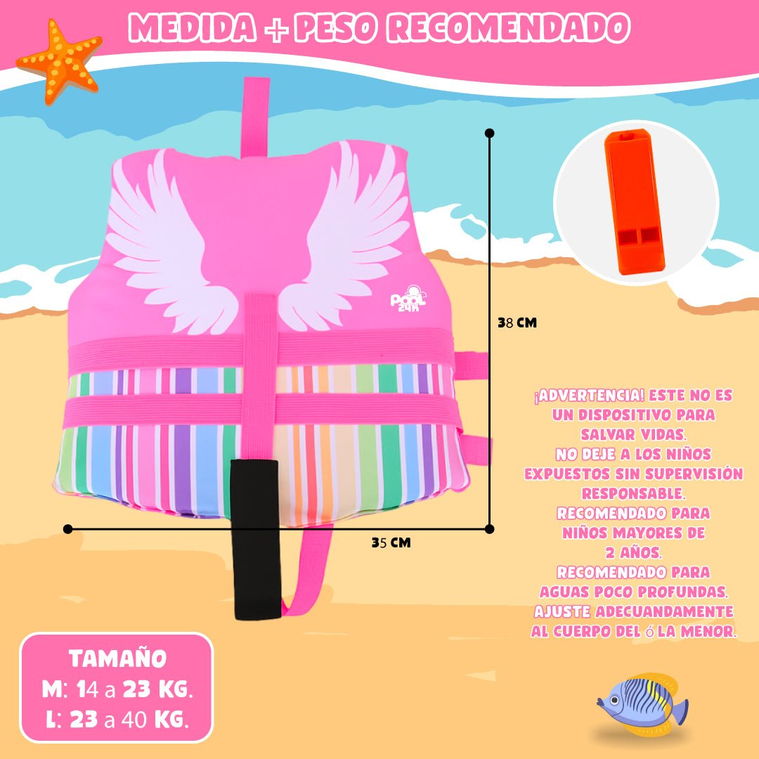Chaleco Flotador Unicornio Niñas De 6 A 10 Años - Lhua Store