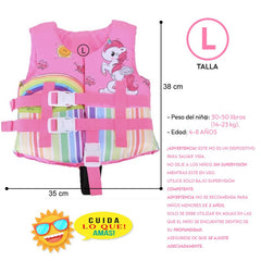 Chaleco Flotador Unicornio Niñas De 6 A 10 Años - Lhua Store