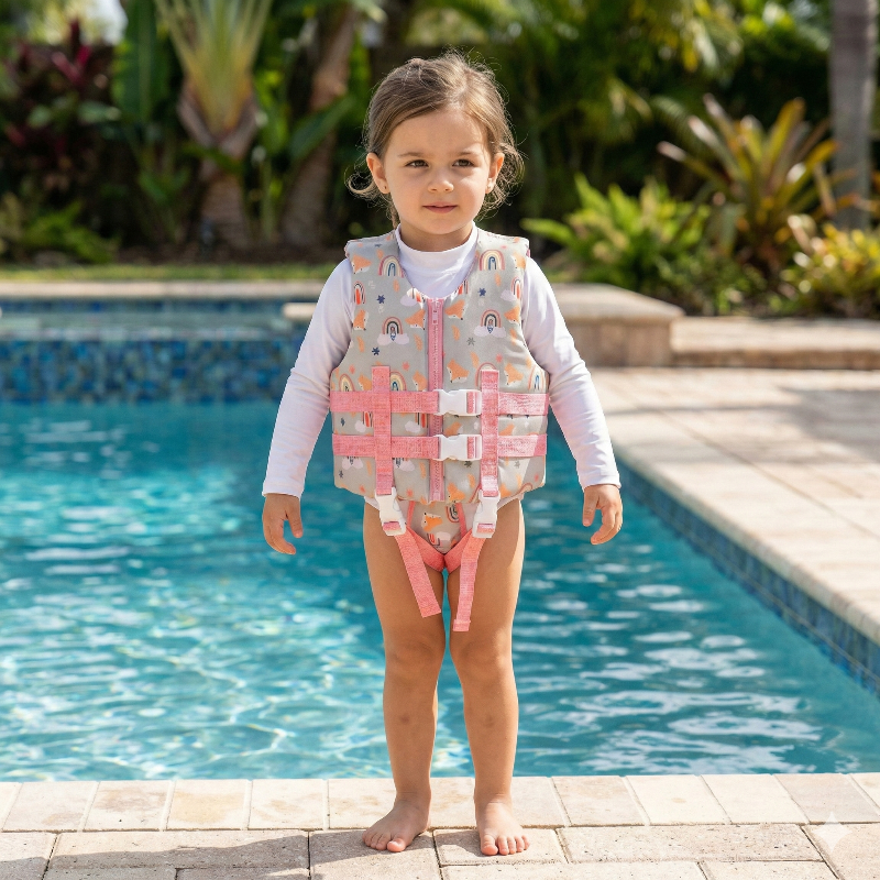 Chaleco Salvavidas Infantil Ajustable Rainbow Pool24k Piscina - Lhua Store