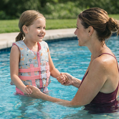 Chaleco Salvavidas Infantil Ajustable Rainbow Pool24k Piscina - Lhua Store