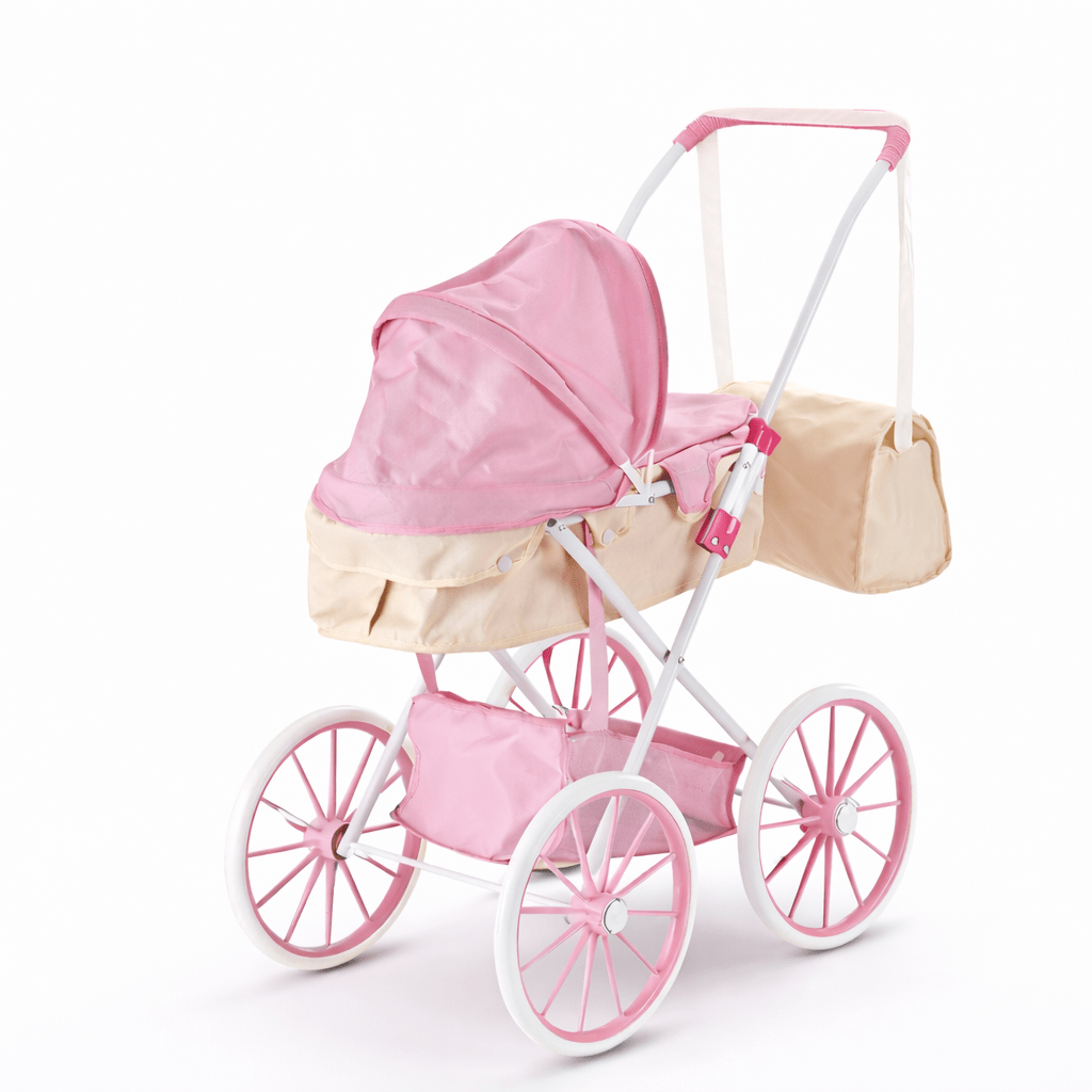 Coche Para Muñecas Con Bolso XL Beige Niñas Bebe Juguete - Lhua Store