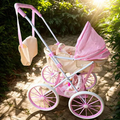Coche Para Muñecas Con Bolso XL Beige Niñas Bebe Juguete - Lhua Store
