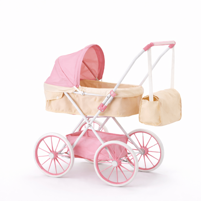 Coche Para Muñecas Con Bolso XL Beige Niñas Bebe Juguete - Lhua Store